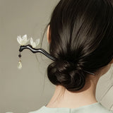 Lotus Shadow Ebony Hair Stick