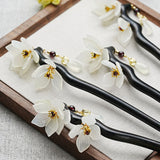Lotus Shadow Ebony Hair Stick