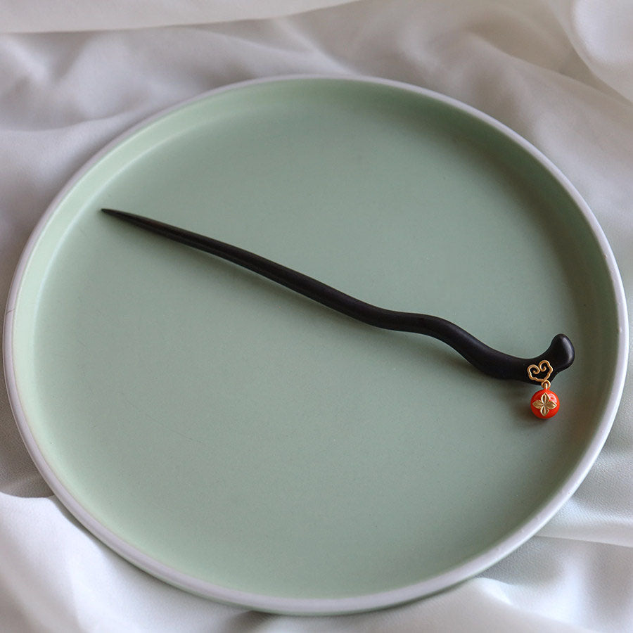 Persimmon Ruyi Hair Stick