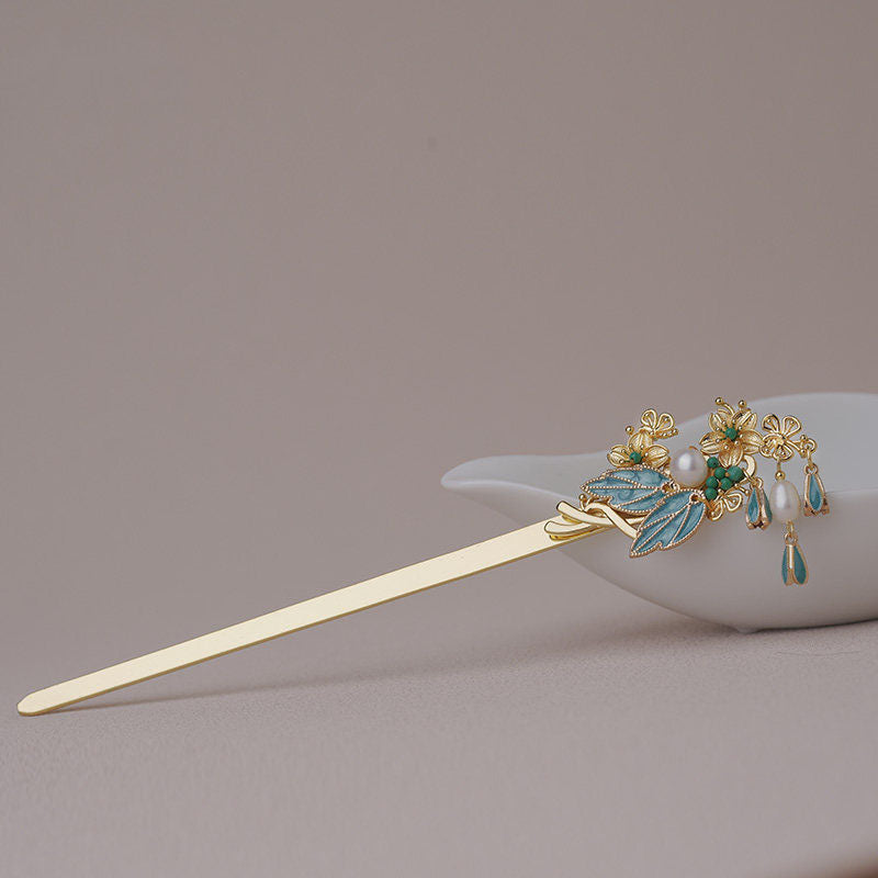 Turquoise Butterfly Hair Stick