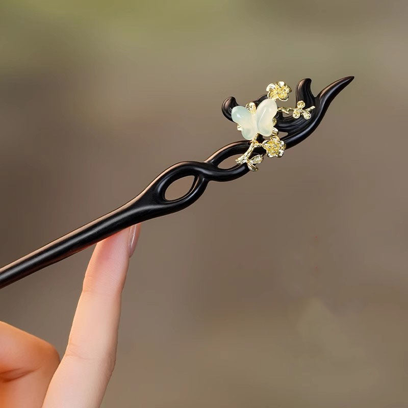 Plum Blossom Butterfly Hair Stick