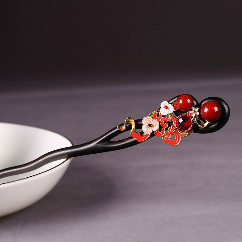 Lucky Red Cloud Hair Stick