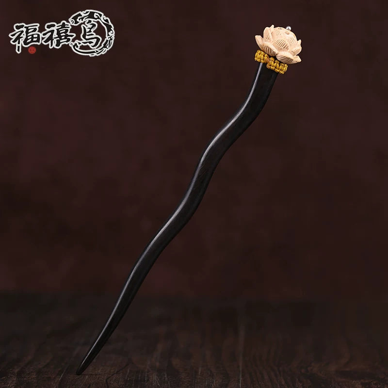 Carved Lotus Hair Stick
