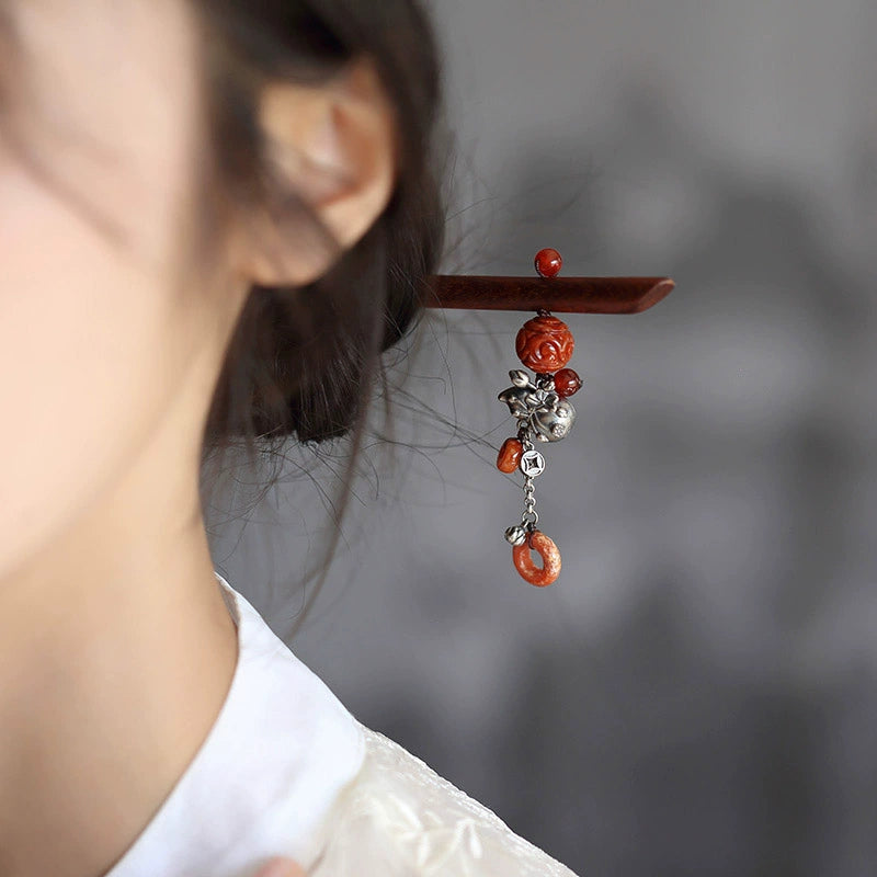 Jade Berry Dangle Hair Stick