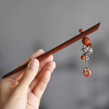 Jade Berry Dangle Hair Stick
