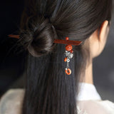 Jade Berry Dangle Hair Stick